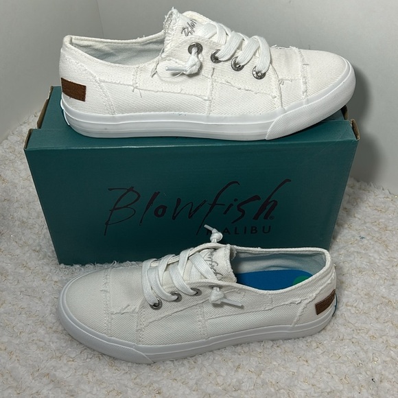 Blowfish Maxine Smoked Denin Canvas white snikers - Picture 2 of 6